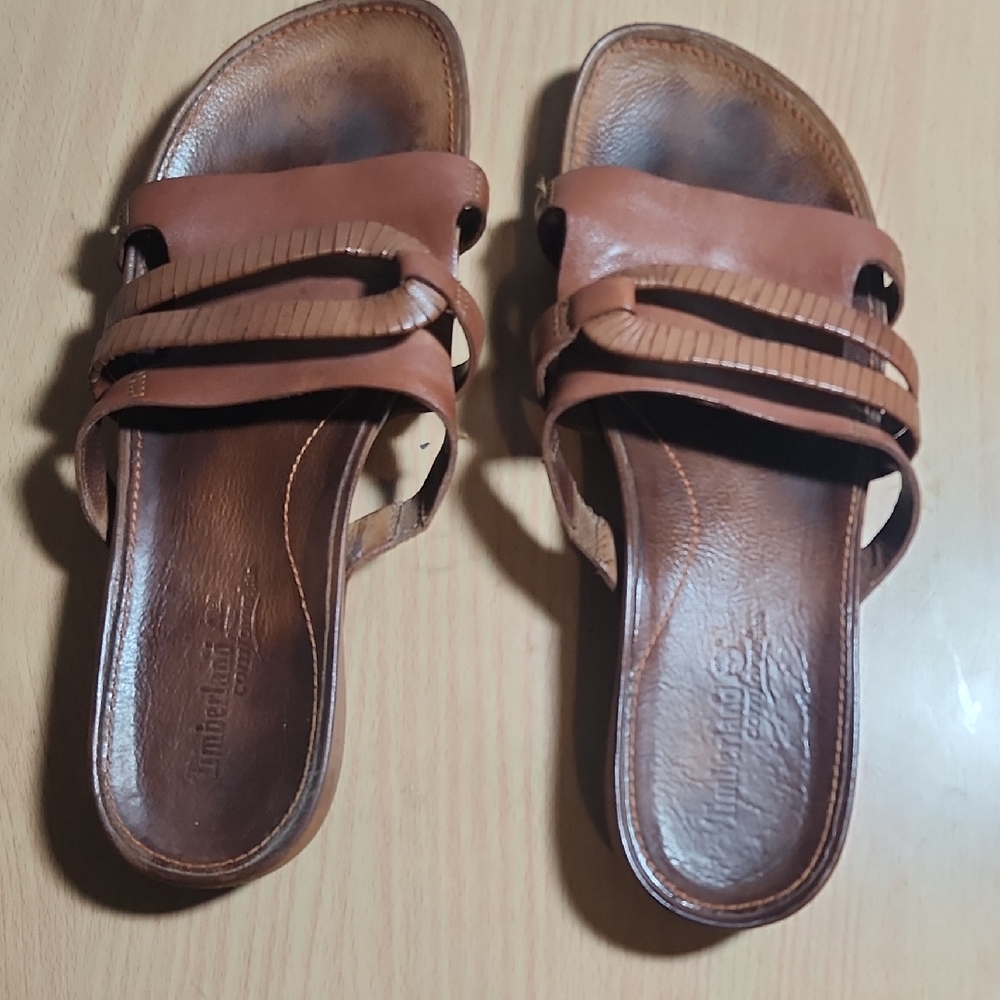 Timberland Women's Tan Leather Sandals
